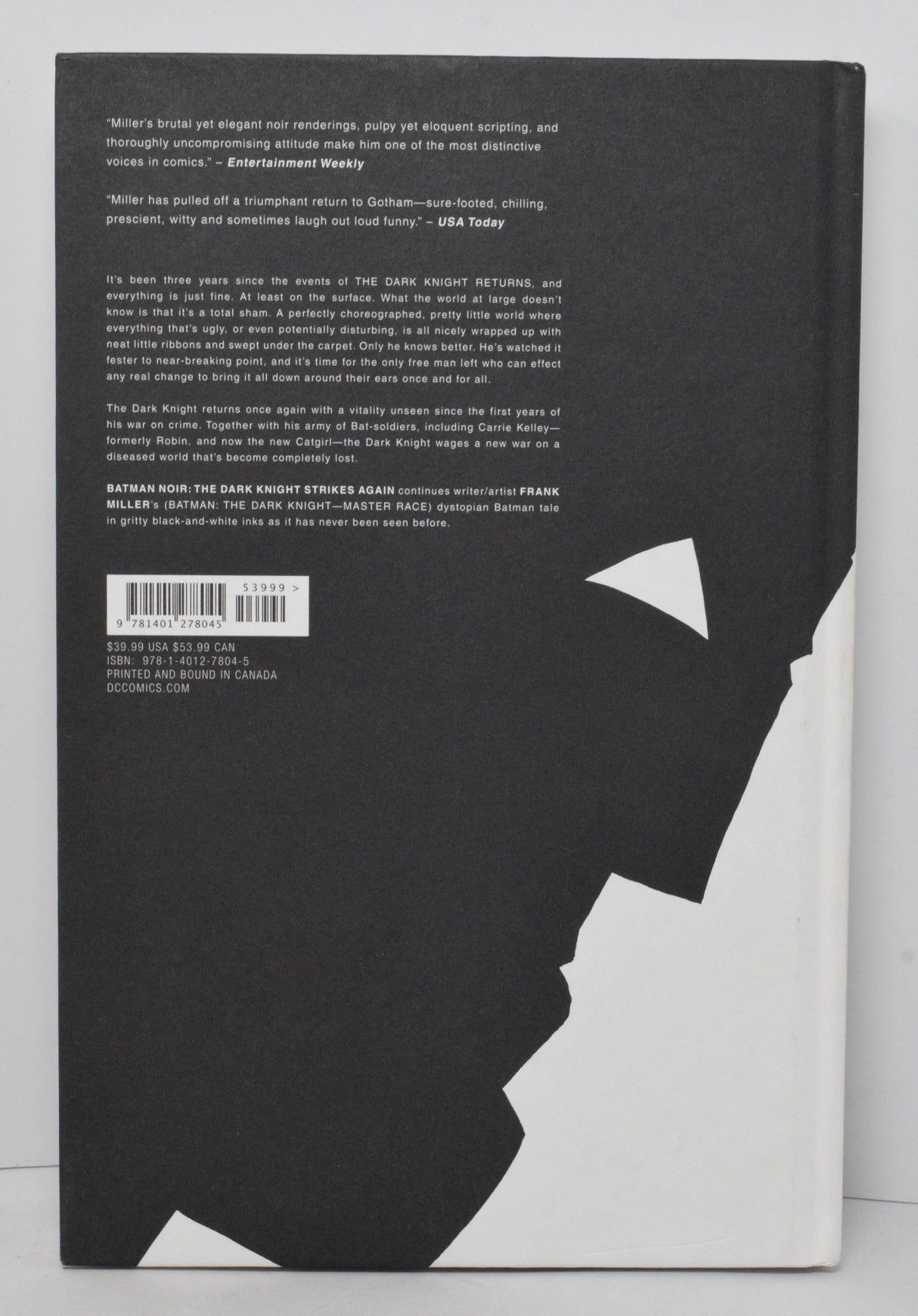 Batman Noir Dark Knight Strikes Again HC DC 2018 NM Frank Miller