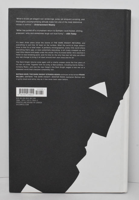 Batman Noir Dark Knight Strikes Again HC DC 2018 NM Frank Miller