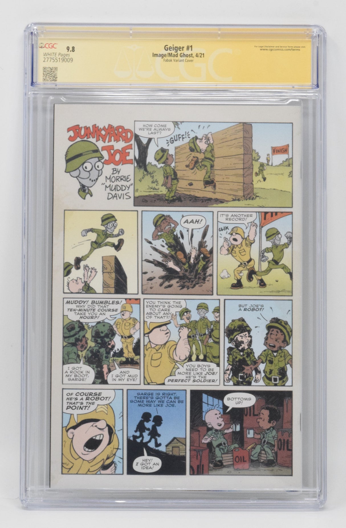 Geiger 1 Mad Ghost Image 2021 CGC SS 9.8 Erik Larsen Variant SIGNED Geoff Johns