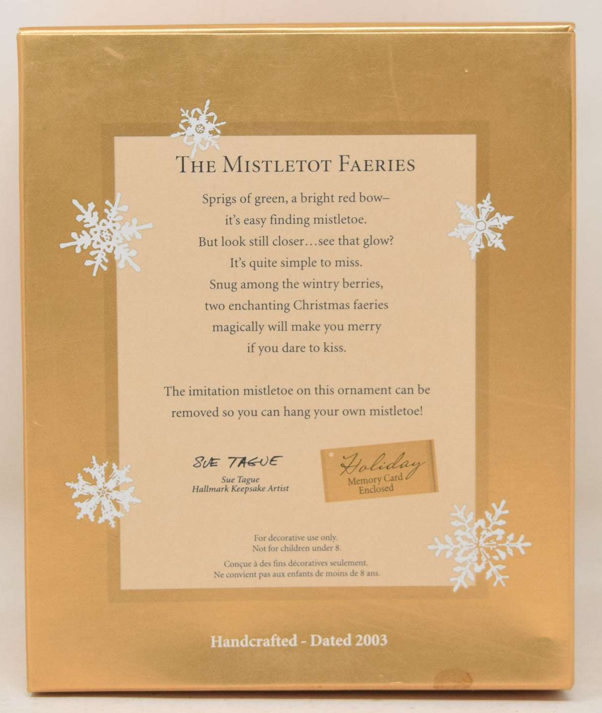 Hallmark Keepsake Ornament Mistletot Faeries Christmas Tree 2003 NIB
