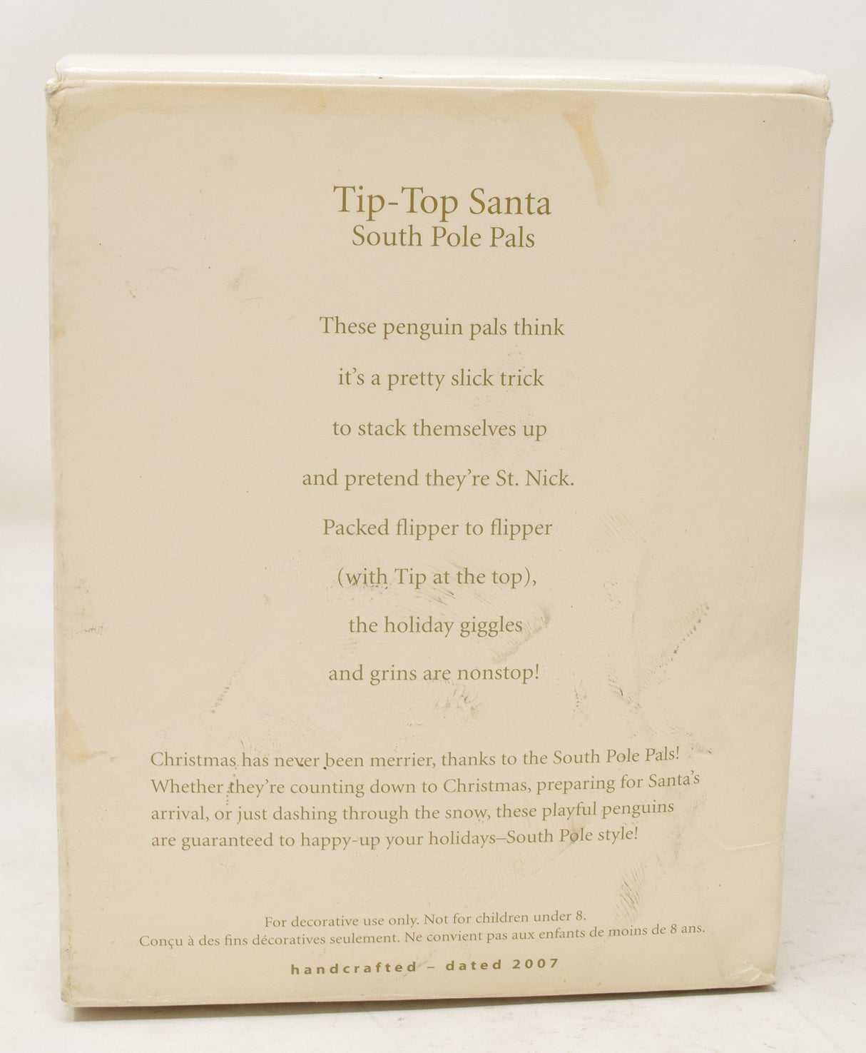 Hallmark Keepsake Ornament Tip Top Santa 4 Penguins Robe Christmas Tree 2007 NIB