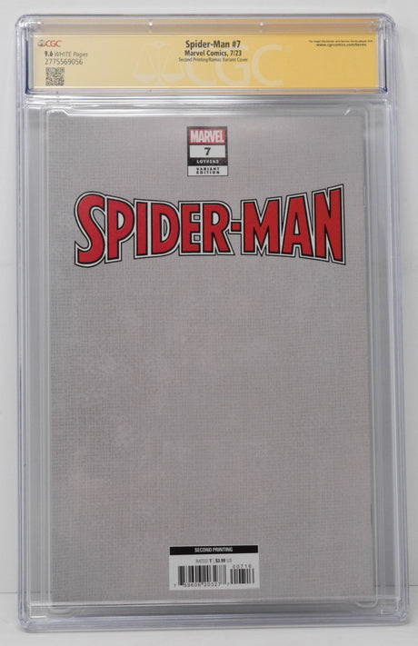 Spider-Man #7 Marvel 2023 2nd Print 1:25 Humberto Ramos Virgin Spider-Boy CGC SS 9.6 SIGNED Dan Slott