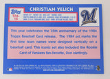 Christian Yelich Topps Chrome 2019 Baseball 1984 35th Brewers Card T84-16
