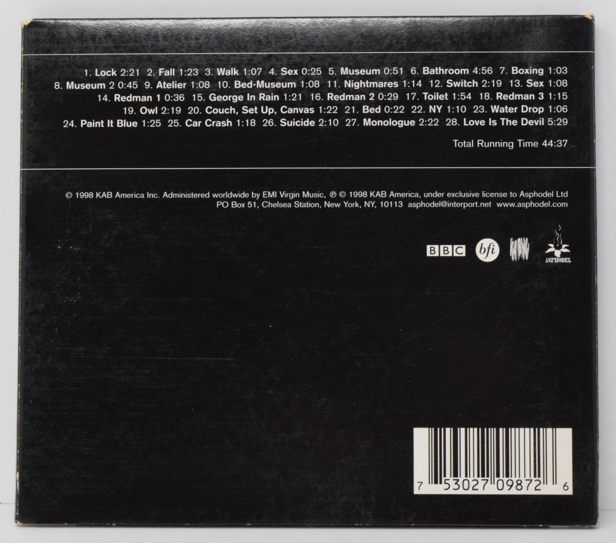 Love Is The Devil Soundtrack CD Ryuichi Sakamoto KAB