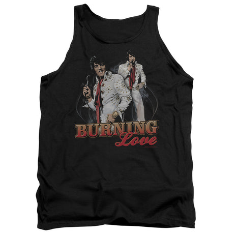 Elvis Presley Burning Love Mens Tank Top Shirt Black Officially Licensed