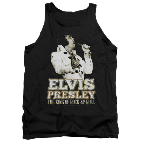 Elvis Presley Golden Mens Tank Top Shirt Black Officially Licensed