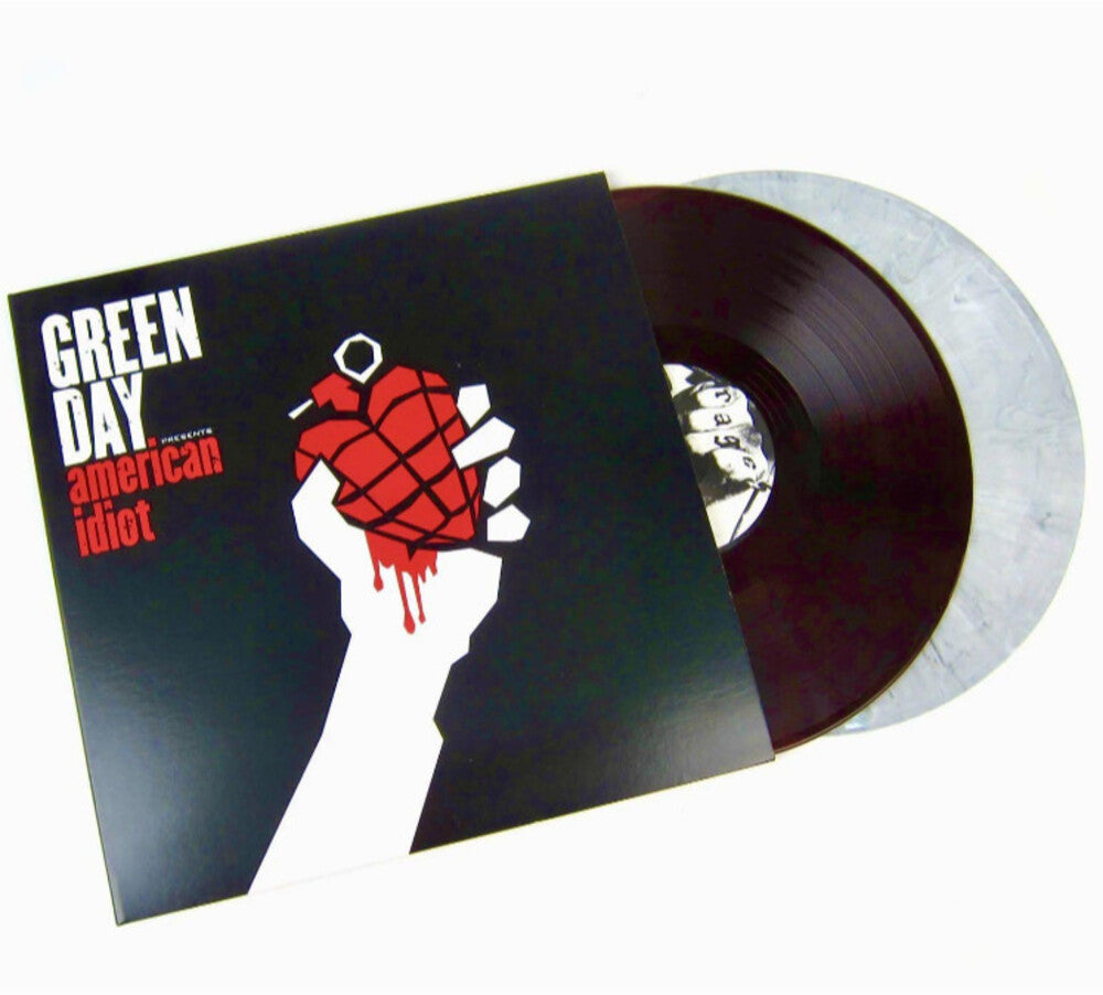 绿日乐队 American Idiot（限量版）（红色带黑色漩涡/白色带黑色漩涡 [进口]（2 张 LP）[唱片 &amp; LP]