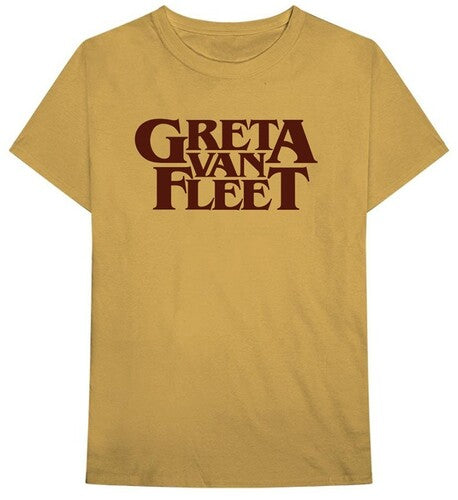 Greta Van Fleet Greta Van Fleet Logo Old Gold Unisex Short Sleeve T-shirt Large [T-Shirt]