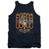 Magic The Gathering The Five Houses Mens Tank Top Shirt Navy Officially Licensed