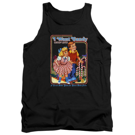 Candy Land I Want Candy Mens Tank Top Shirt Black Officially Licensed