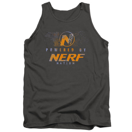 Nerf Powered By Nerf Nation Mens Tank Top Shirt Charcoal