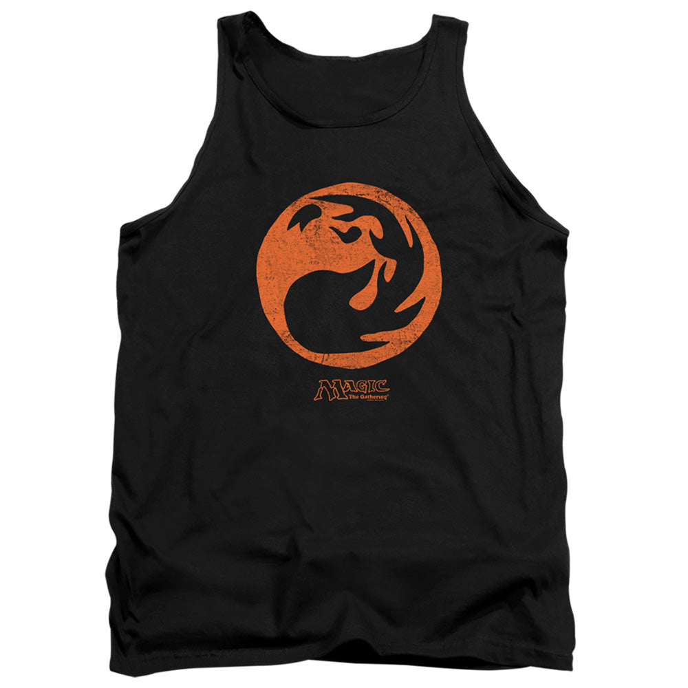 Magic The Gathering Red Symbol Mens Tank Top Shirt Black Officially Licensed
