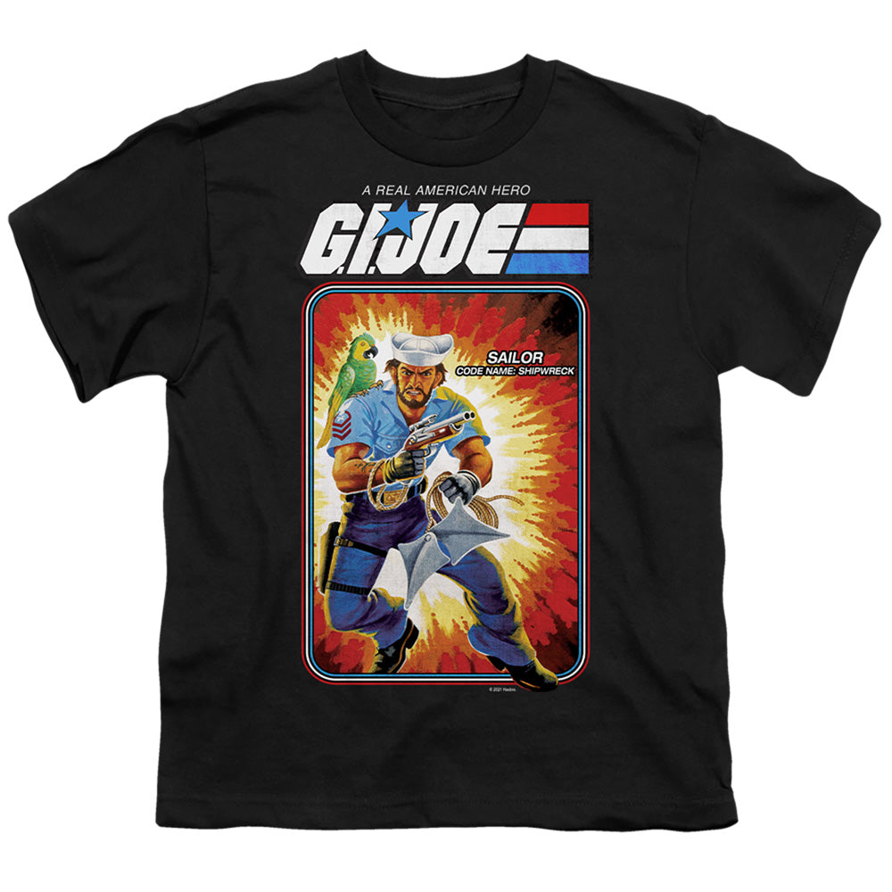 G.I. Joe Shipwreck Card Kids Youth T Shirt Black Officially Licensed