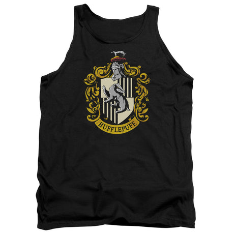 Harry Potter Hufflepuff Crest Mens Tank Top Shirt Black Officially Licensed
