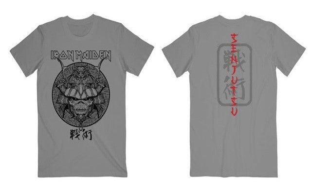 Iron Maiden Senjetsu Samurai Eddie Black Graphic Tee (Grey) [T-Shirt]