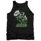 Justice League Green Lantern Green & Gray Mens Tank Top Shirt Black Officially Licensed