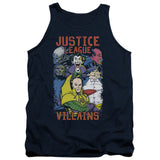 Justice League Villians Mens Tank Top Shirt Navy Officially Licensed