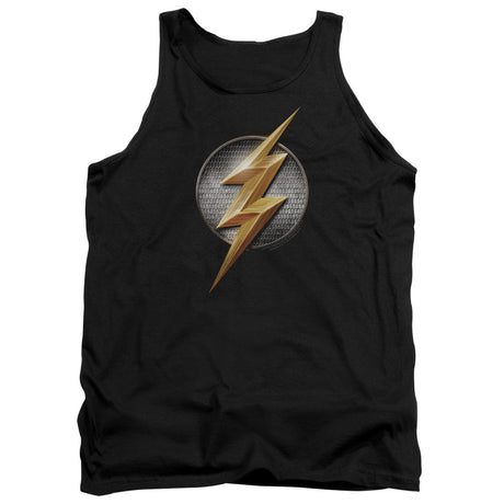Justice League Movie Flash Logo Mens Tank Top Shirt Black Officially Licensed