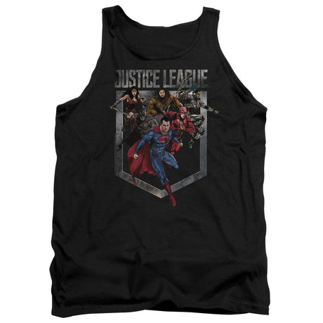 Justice League Movie Charge Mens Tank Top Shirt Black Officially Licensed