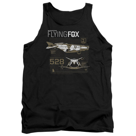 Justice League Movie Flying Fox Mens Tank Top Shirt Black Officially Licensed