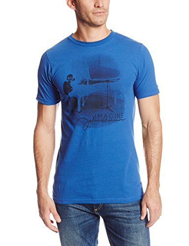 John Lennon Zion Rootswear Men'S John Lennon Imagine (Blue) T-Shirt, Blue, Medium [T-Shirt]