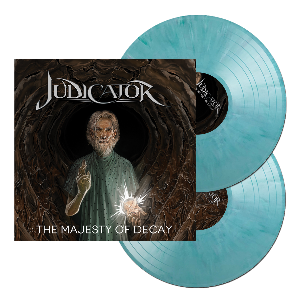 Judicator - The Majesty of Decay on Seaside Swirl LP