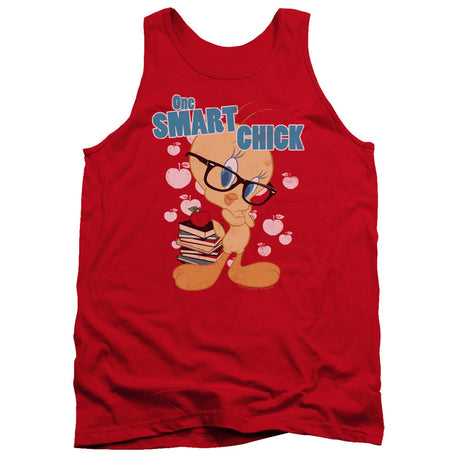 Looney Tunes One Art Chick Mens Tank Top Shirt Red Officially Licensed
