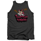 Looney Tunes Taz Terror Mens Tank Top Shirt Charcoal Officially Licensed