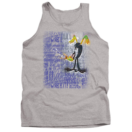 Looney Tunes Graffiti Duck Mens Tank Top Shirt Athletic Heather Officially Licensed