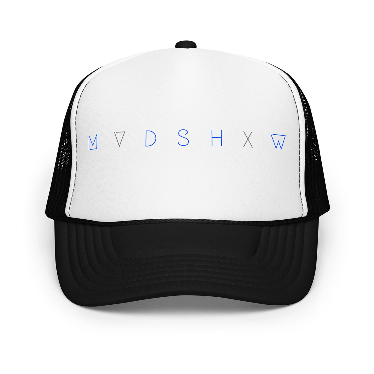 MUDSHOW - Logo White + Black Trucker Hat