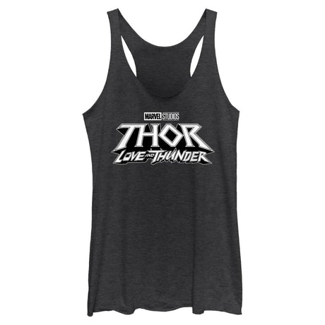 Marvel Black Logo Juniors Tank Top Shirt