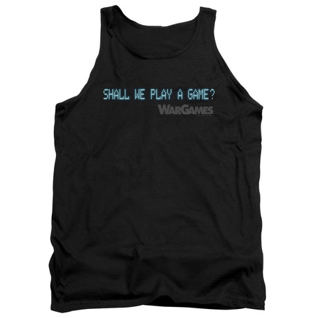 Wargames Shall We Mens Tank Top Shirt Black Officially Licensed