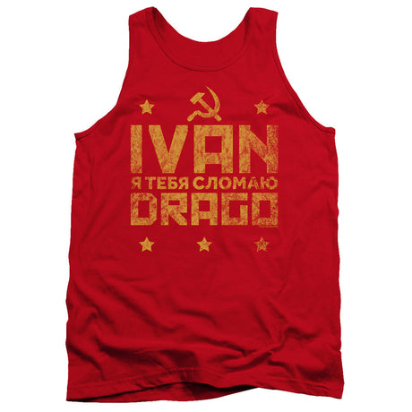 Rocky Iv Drago Break Mens Tank Top Shirt Red Officially Licensed