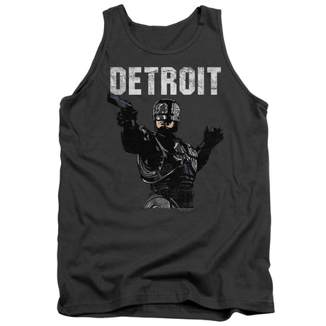 Robocop Detroit Mens Tank Top Shirt Charcoal Officially Licensed