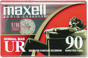 Maxell 108510 UR-90 Single Normal Bias Audio Cassette 90 Minute With Case (Cassette)