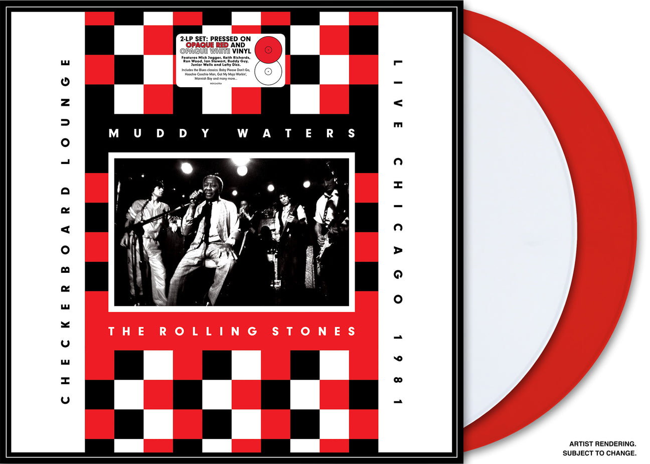 Muddy Waters/Rolling Stones Live At Checkerboard Lounge Chicago 1981 [Opaque Red LP & Opaque White LP] [Vinyl] - Apocalypse Vinyl