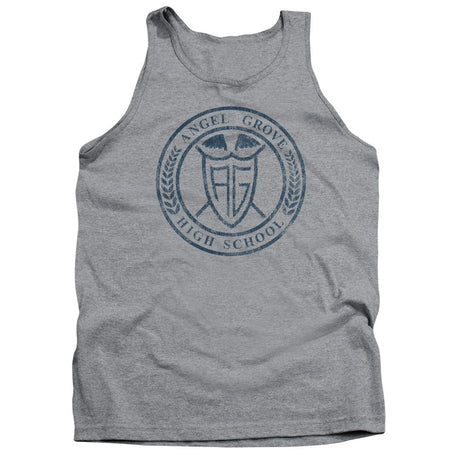 Power Rangers Angel Grove Hs Mens Tank Top Shirt Athletic Heather Officially Licensed