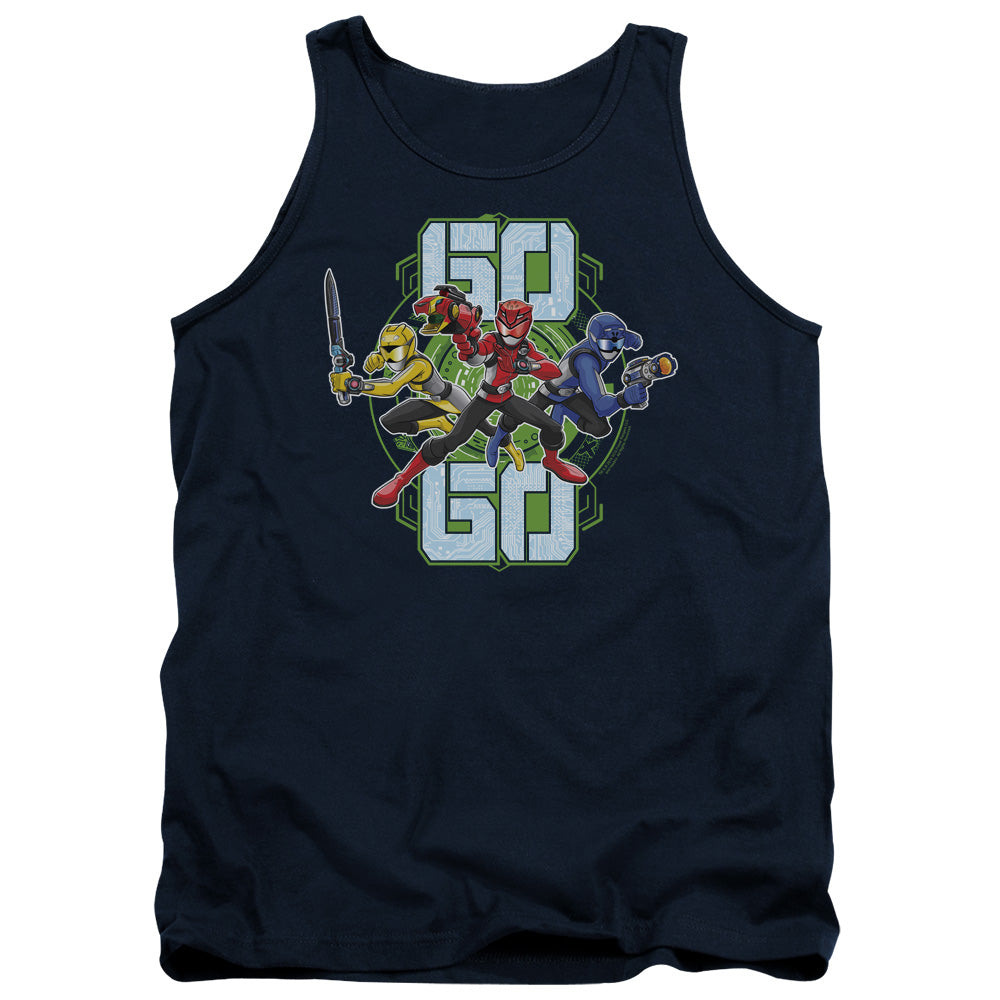 Power Rangers Go Go Mens Tank Top Shirt Navy Officially Licensed