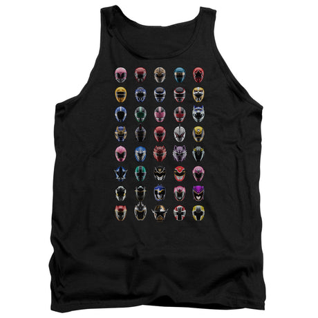 Power Rangers Visual Timeline Mens Tank Top Shirt Black Officially Licensed