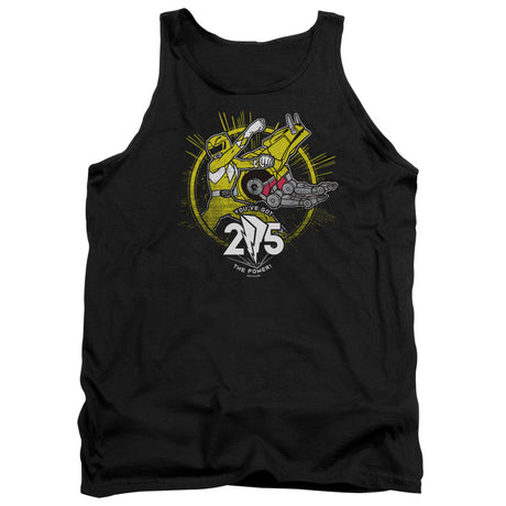 Power Rangers Yellow 25 Mens Tank Top Shirt Black Officially Licensed
