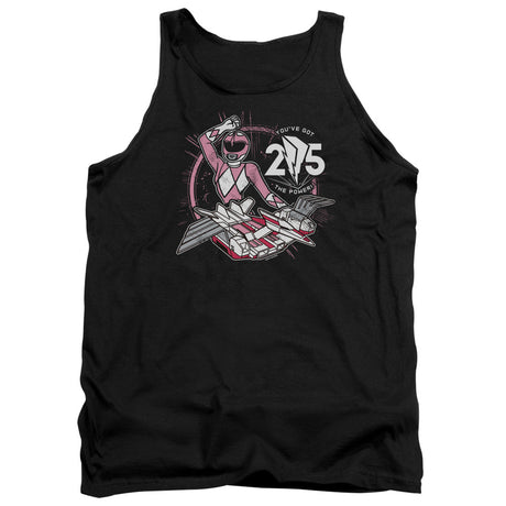 Power Rangers Pink 25 Mens Tank Top Shirt Black Officially Licensed