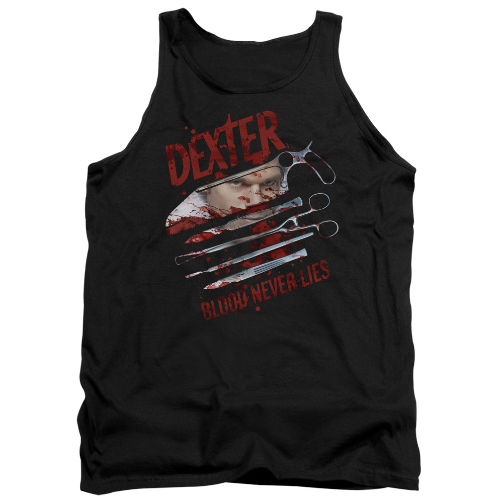 Dexter Blood Never Lies Mens Tank Top Shirt Black Officially Licensed