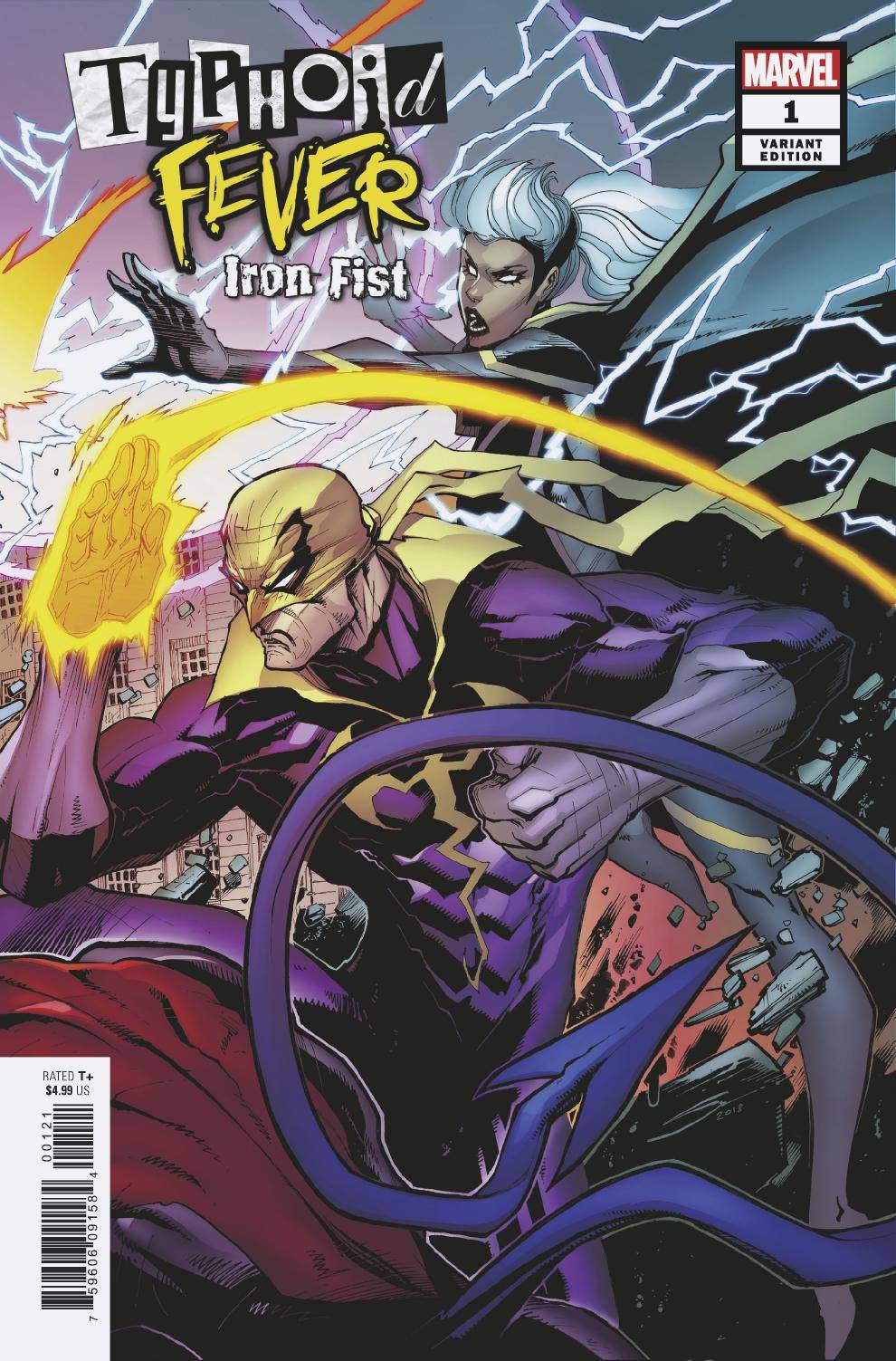 TYPHOID FEVER IRON FIST #1 B Marvel Gerardo Sandoval Variant (12/12/2018)