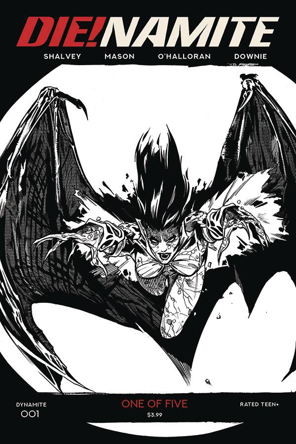 Die!Namite #1 1:40 Stephen Mooney B&W Variant (10/14/2020) Dynamite