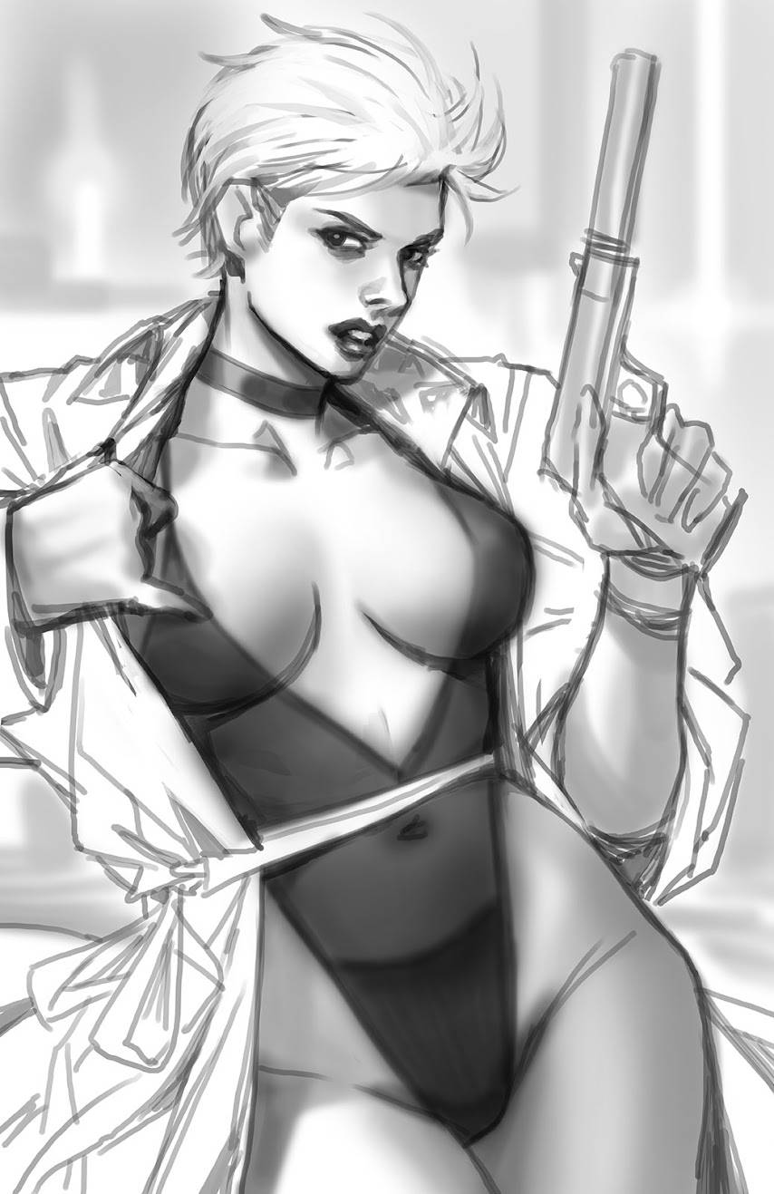 Gun Honey Blood For Blood #2 E 1:5 Derrick Chew Sketch Variant GGA (Mr) (09/28/2022) Titan