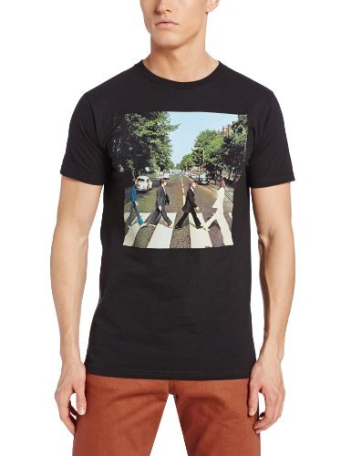 The Beatles Men'S The Beatles Abbey Road Distressed T Shirt, Black, Large [T-Shirt]
