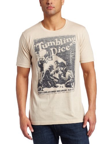 The Rolling Stones Men'S The Rolling Stones Tumbling Dice T-Shirt, Off-White, Small [T-Shirt]