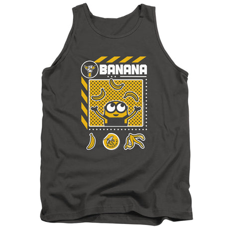 Minions Banana Icons Mens Tank Top Shirt Charcoal
