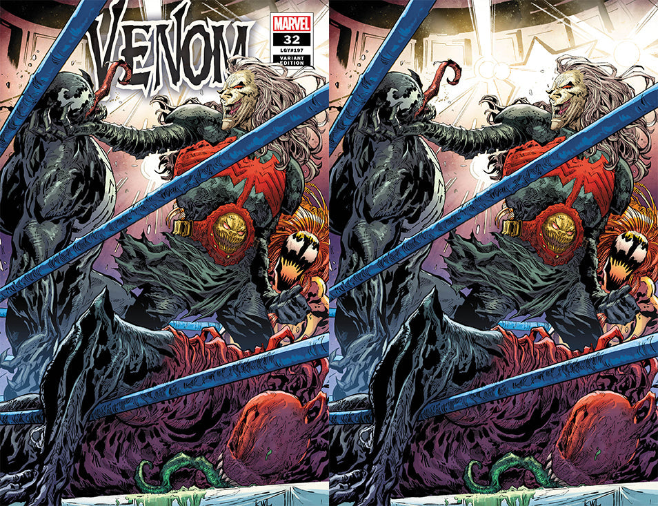 Venom #32 Ken Lashley Knull Wrestling Variant KIB (01/06/2021) Marvel Trad + Virgin Set