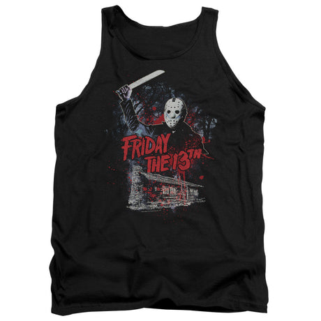 Friday The 13Th Cabin Mens Tank Top Shirt Black Officially Licensed